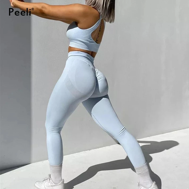 Seamless Leggings for Women Scrunch Butt Gym Leggings High Waist Yoga Pants Nylon Gym Clothes Sport Leggings Running Pant