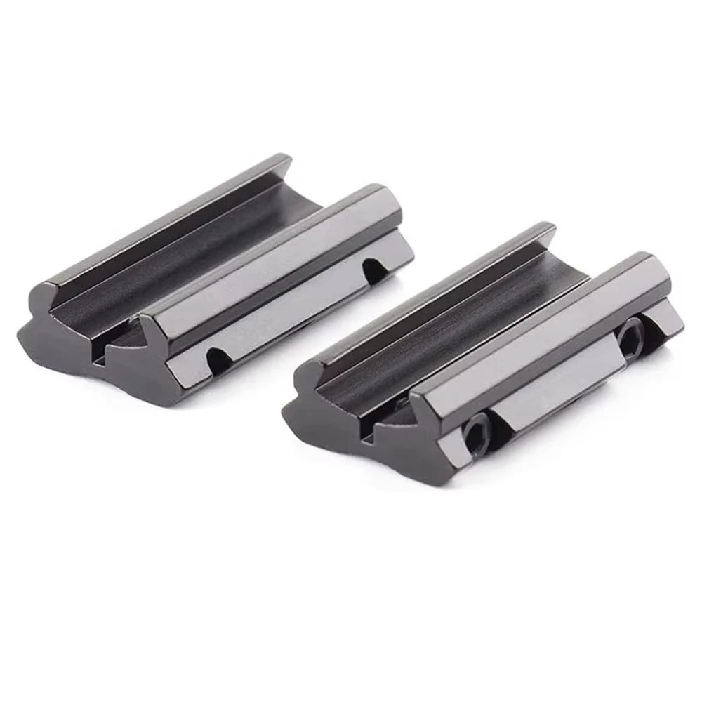 DIZETION 2Pcs Scope Adapter Mount Base 11mm Dovetail to 20mm Weaver Picatinny Rail Mount Converter 9.5mm -10mm Dovetail