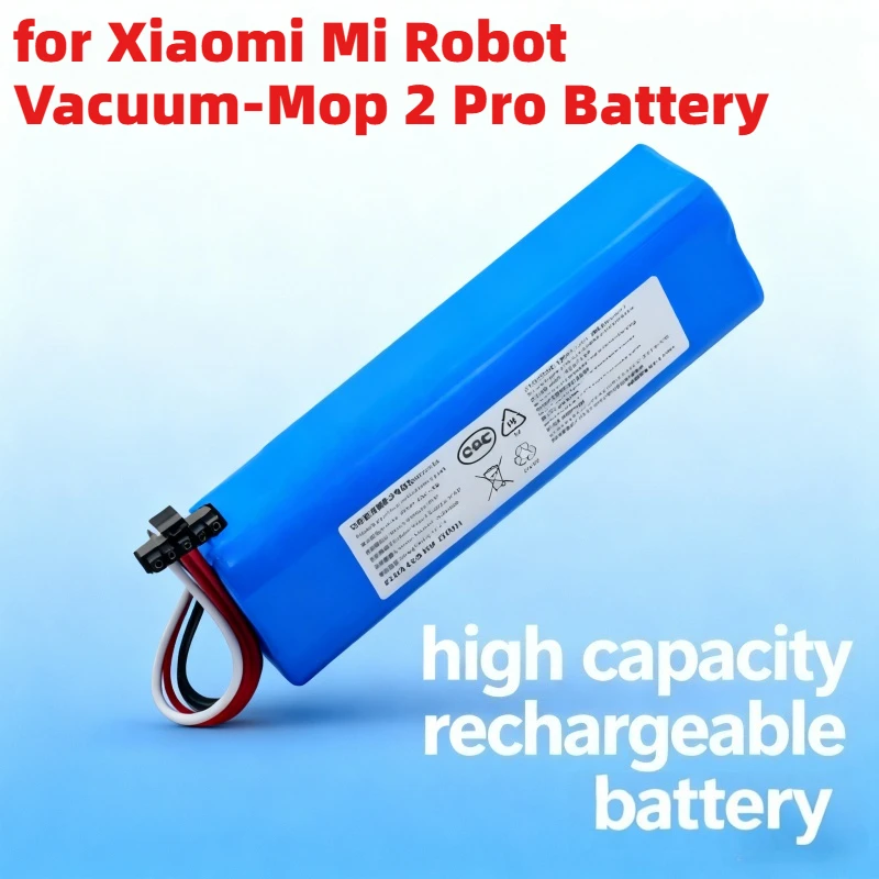 

14.4V 5200mAh 4S2P Battery for Xiaomi Mi Robot Vacuum-Mop 2 Pro MJSTS1 C101 MJSTP High Power Replacement Battery