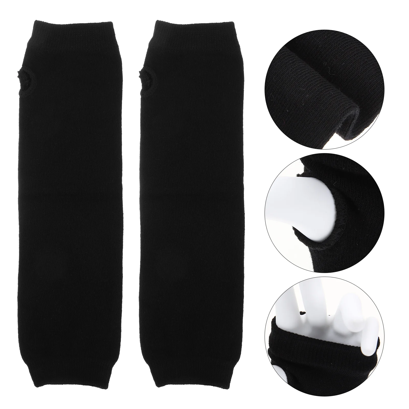 4 Pairs White Sleeves to Cover Arms Protective Black Dress Gloves for Women Cotton Warmers Women's