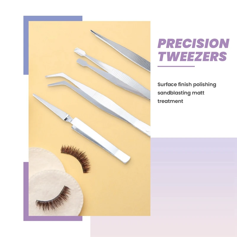 T61C_4 قطعة/المجموعة ملاقط دقيقة من الفولاذ المقاوم للصدأ ملقط إلكتروني سميك