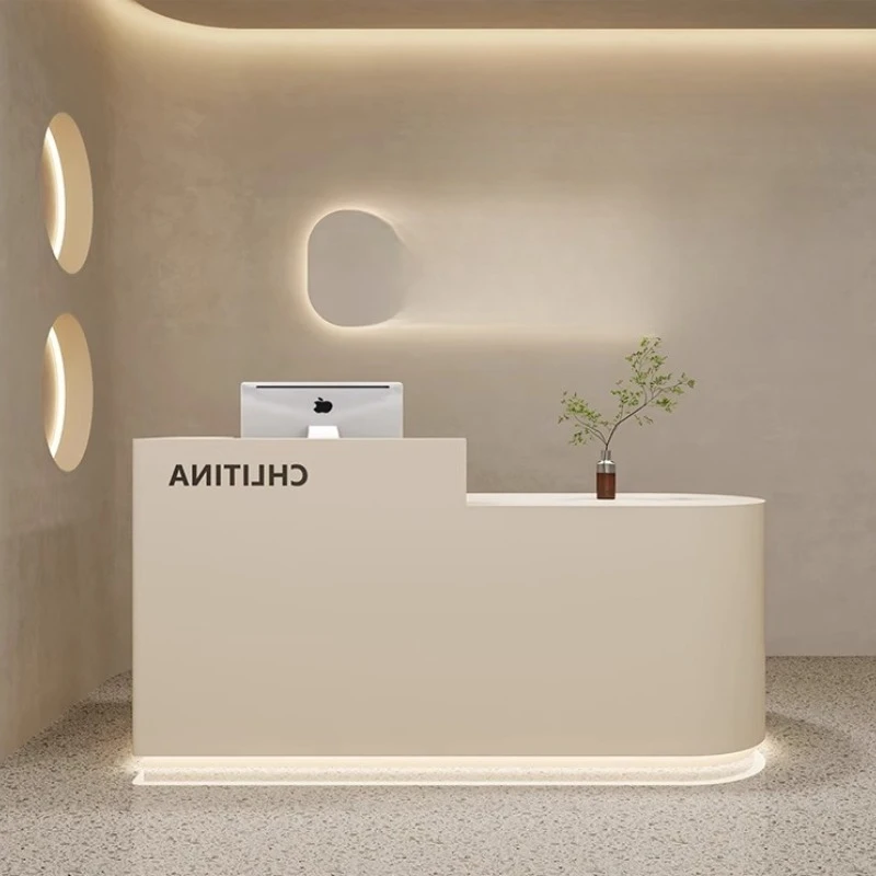 Elegant Checkout Reception Desks Welcome Stands Adult Quality Reception Desks Promotion Modern Escrivaninha Industrial Furniture