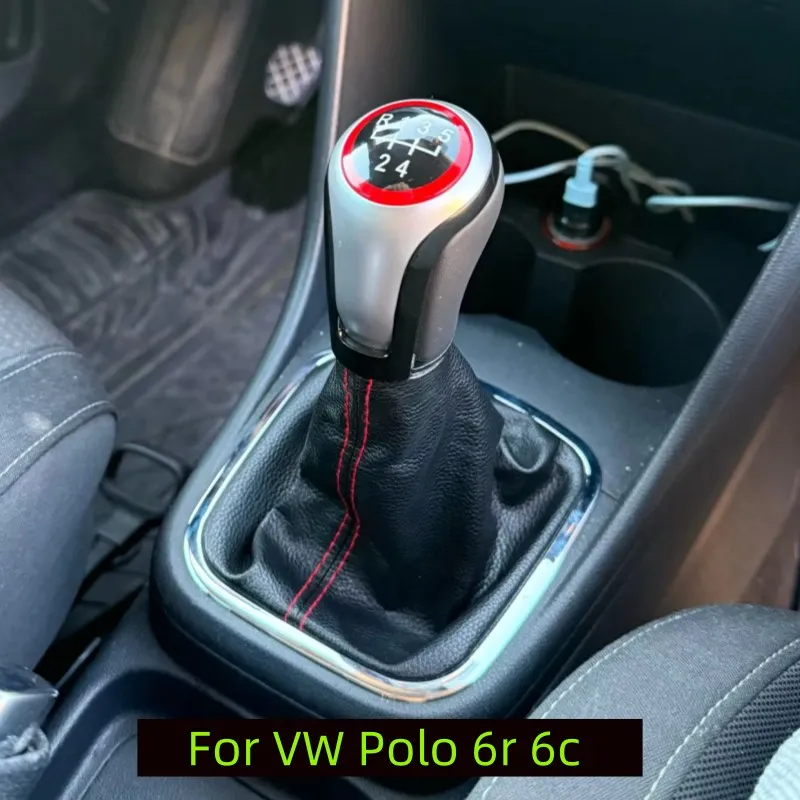5 6 Speed Gear Shift Knob Gaitor for VW Volkswagen Polo 6r 6c 2011- 2019 Hatchback Sedan 2012 2013 2014 2015 2016 2017 2018