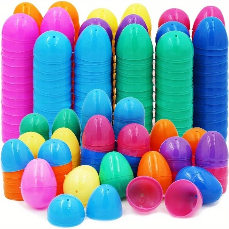 25/50 Pcs 2.25inch Fillable Easter Eggs Colorful Bright Plastic, Perfect for Easter Egg Hunt, Suprise Egg, Easter Hunt