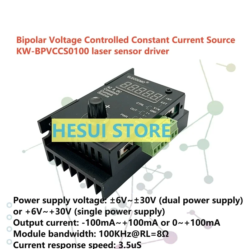 

Voltage-controlled constant current source module plus or minus 100mA AC and DC adjustable current constant current source digit