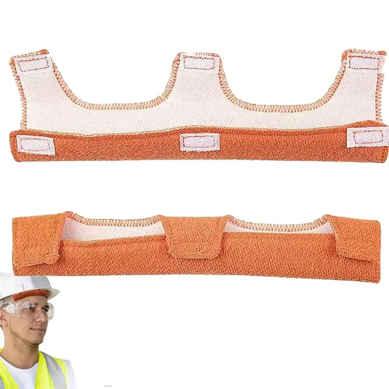 LICE-Air Cushion Hard Hat Sweatband-2-Pack-Washable Safety Welding Helmet Band In Orange