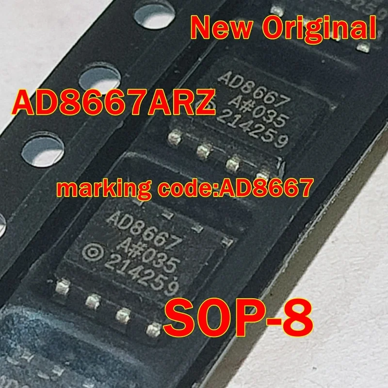 

1pcs to 100pcs AD8667ARZ AD8667A SOP-8 marking code:AD8667 New Original Low noise, high precision, rail-to-rail op amp