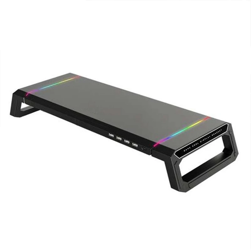 

Настольный органайзер для зарядки RGB 4 USB 3,0, универсальная подставка для монитора, регулируемая подставка для настольного компьютера