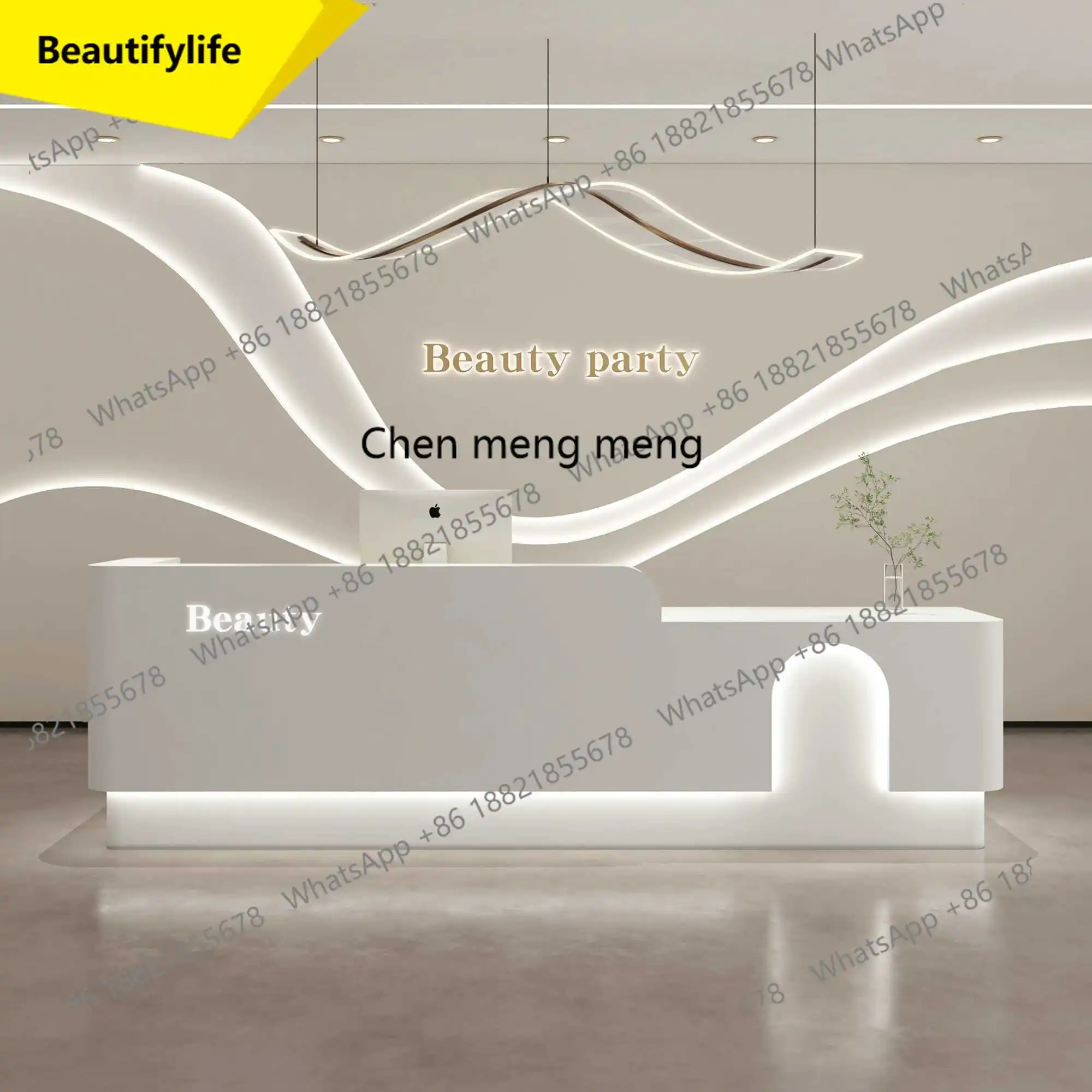 X188 Beauty salon Paint checkout page Front desk Company reception desk Clothing store Yoga studio Bar table