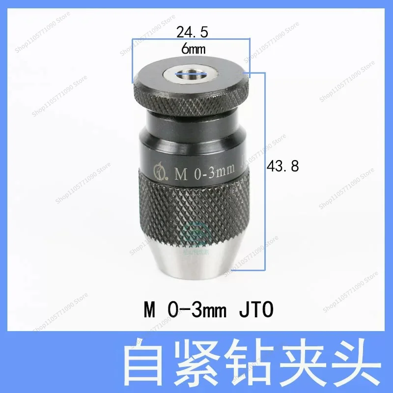 For Self-tightening Drill Chuck Punching, Stainless Steel Micro-piercing Machine Rotating Head Chuck 0-3.0 JT0