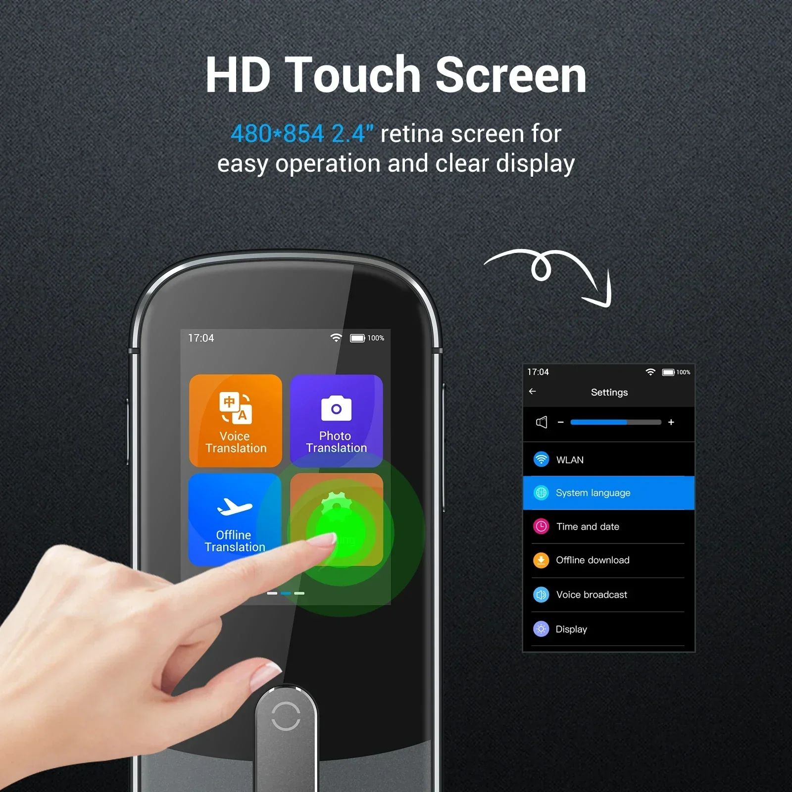 جهاز ترجمة Wooask W09 الجديد مترجم صوتي فوري غير متصل يدعم 144 لغة بدقة 98% للسفر ب