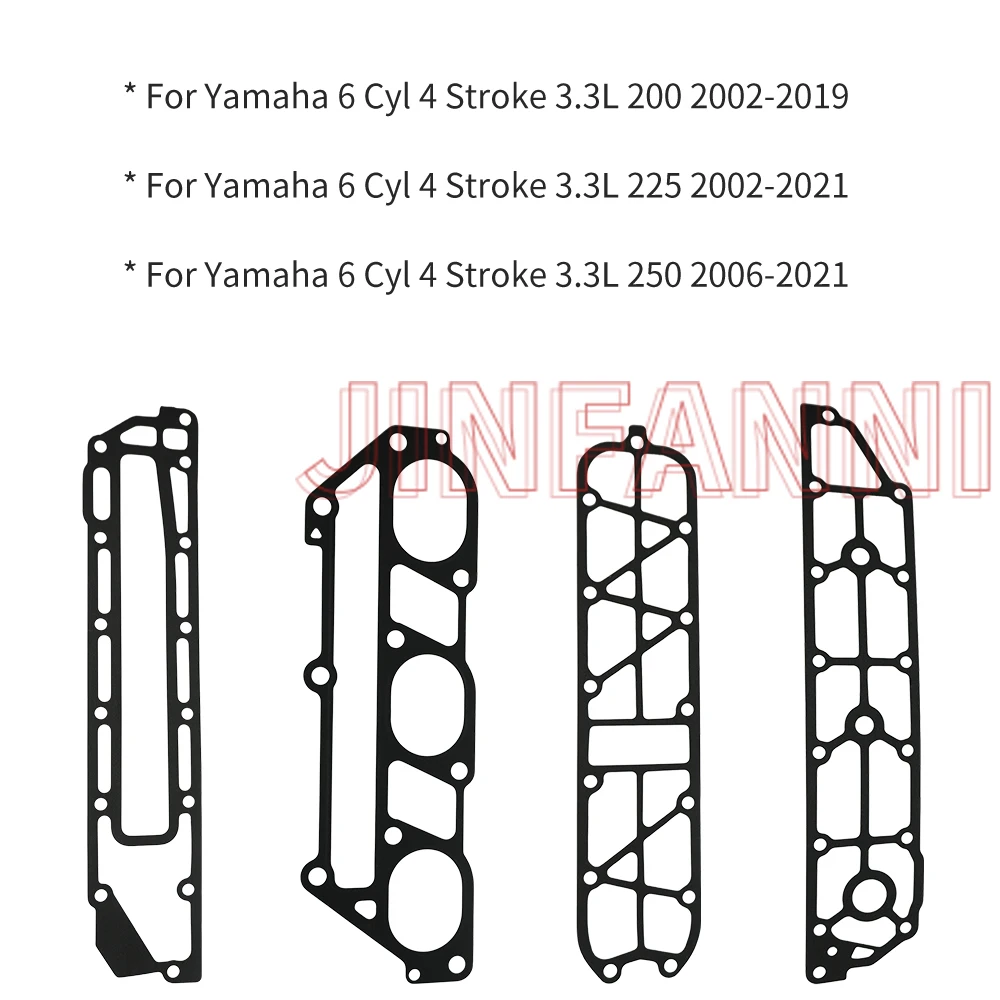 Powerhead Gasket Kit Set fit for Yamaha 6 CYL 4 STROKE 3.3L 225 HP 2002-2018 2019 2020 2021