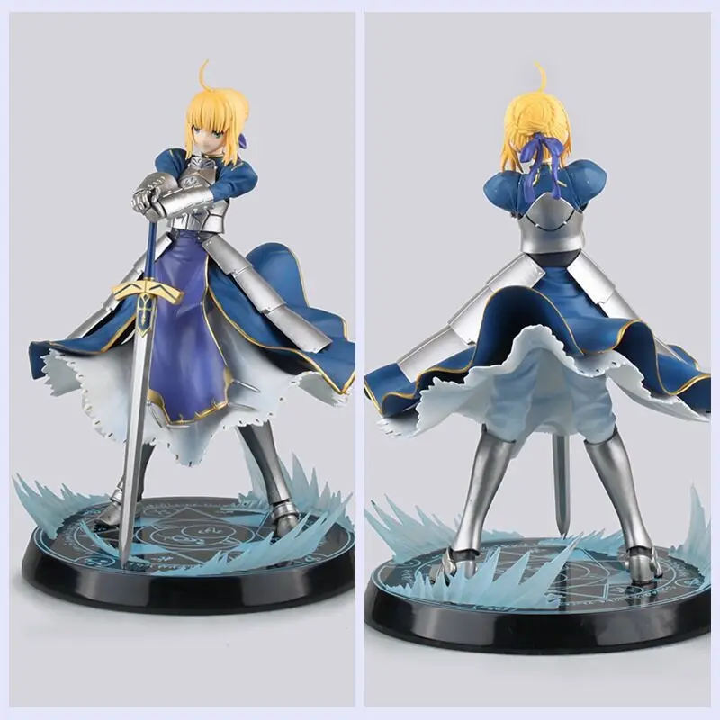 Figura de acción de 23 cm de Saber de Fate/Stay Night, de la serie Unlimited Blade Works, para fans del anime. Modelo decorativo, estatua coleccionable, juguete sorpresa, ideal como regalo.