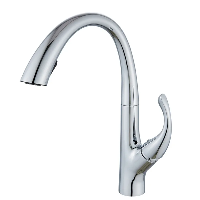

All-copper kitchen pull-out hot and cold faucet washing basin multi-functional universal household