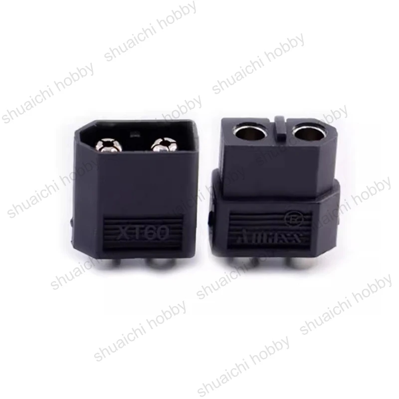 10PCS XT60PB PCB Vertical Welding Black Nickel Plating Connector DC 500V 30A Power Plug Male Female Connector for RC Drone Parts