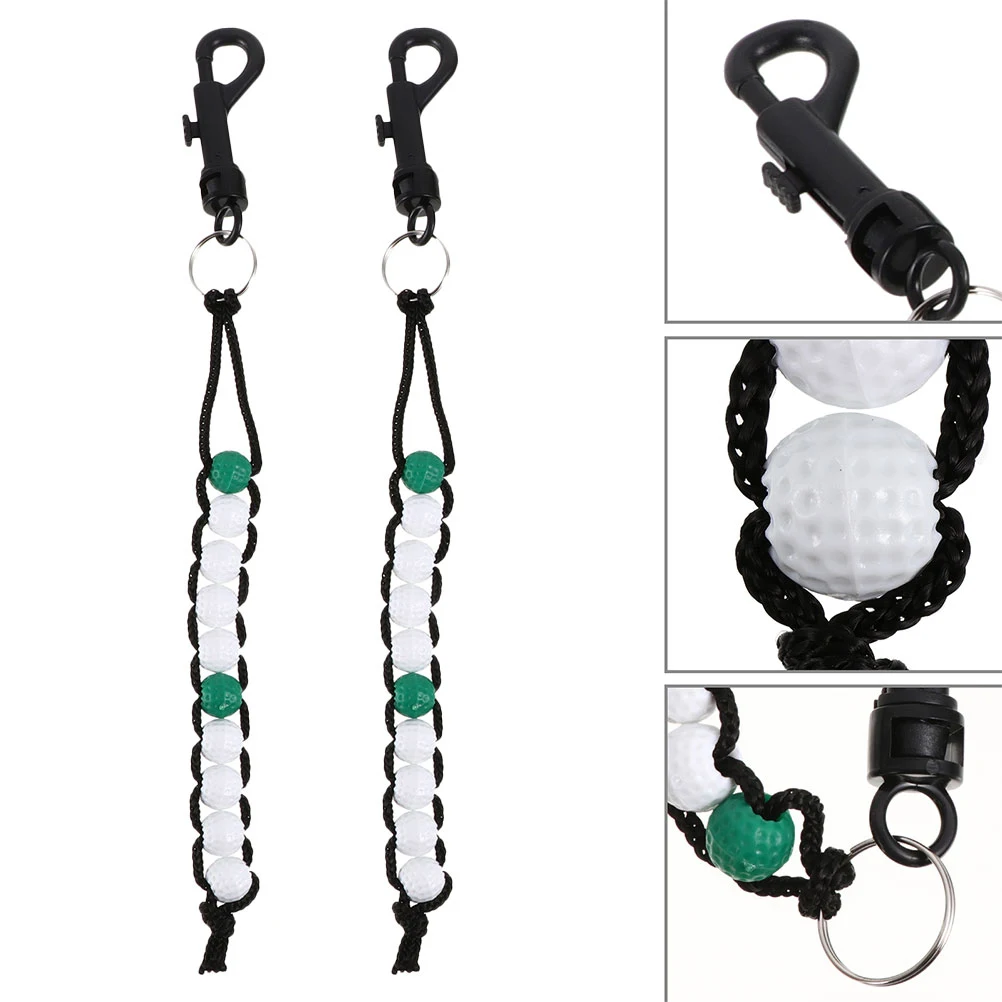 

6pcs Score Counter Key Chain Lightweight Plastic Bead Chain Putt Stroke Tracker For Outdoor Durable Training Tool Golf