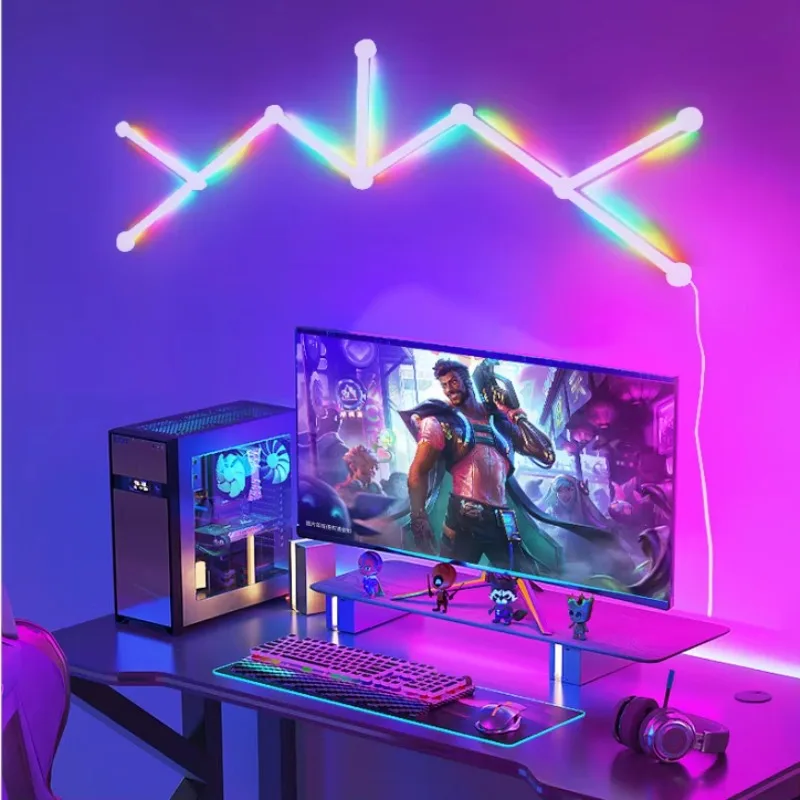 RGB Smart LED Glide Wall Light Computer Gaming Atmosphere Light Decoration Indoor Smart Home Wall Light