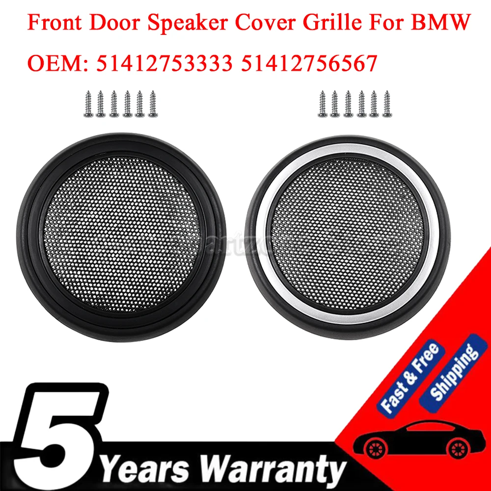 51412753333 Front Door Speaker Cover Grille For BMW For MINI CLUBMAN R55 For MINI R56 R57 Mini R55-R59 51412756567 Front Door