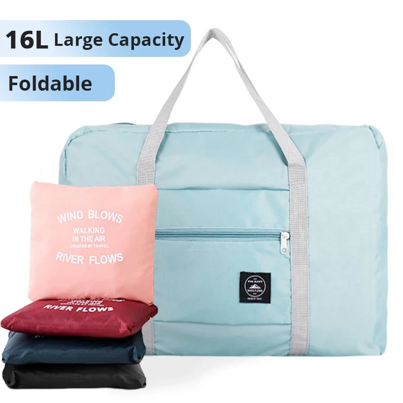 Foldable Travel Storage Bag Large-capacity Baggage Package Portable Multi-function Airplane Handbag Washing Supplies Storage Bag