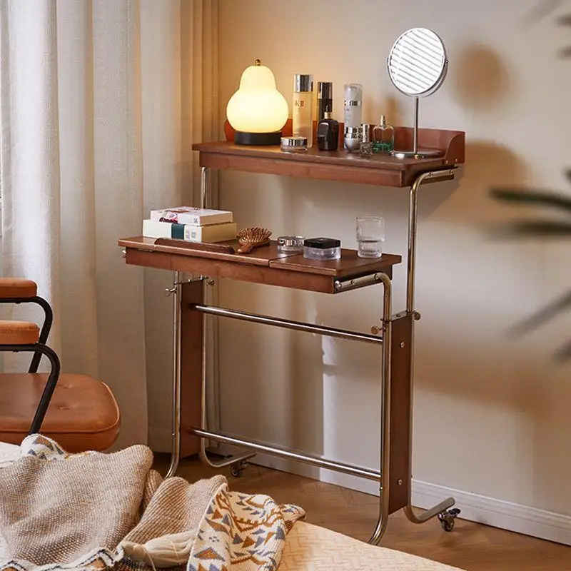 removable desk bedroom bedside table learning table side table shelf trolley