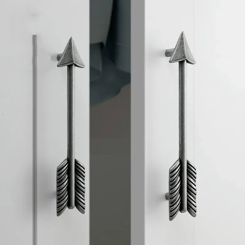 JD Black Silver Arrow Handle Gold Zinc Alloy Kitchen Cabinet Handle and Knobs Novelty Decorative Furniture Handle Door Hardware