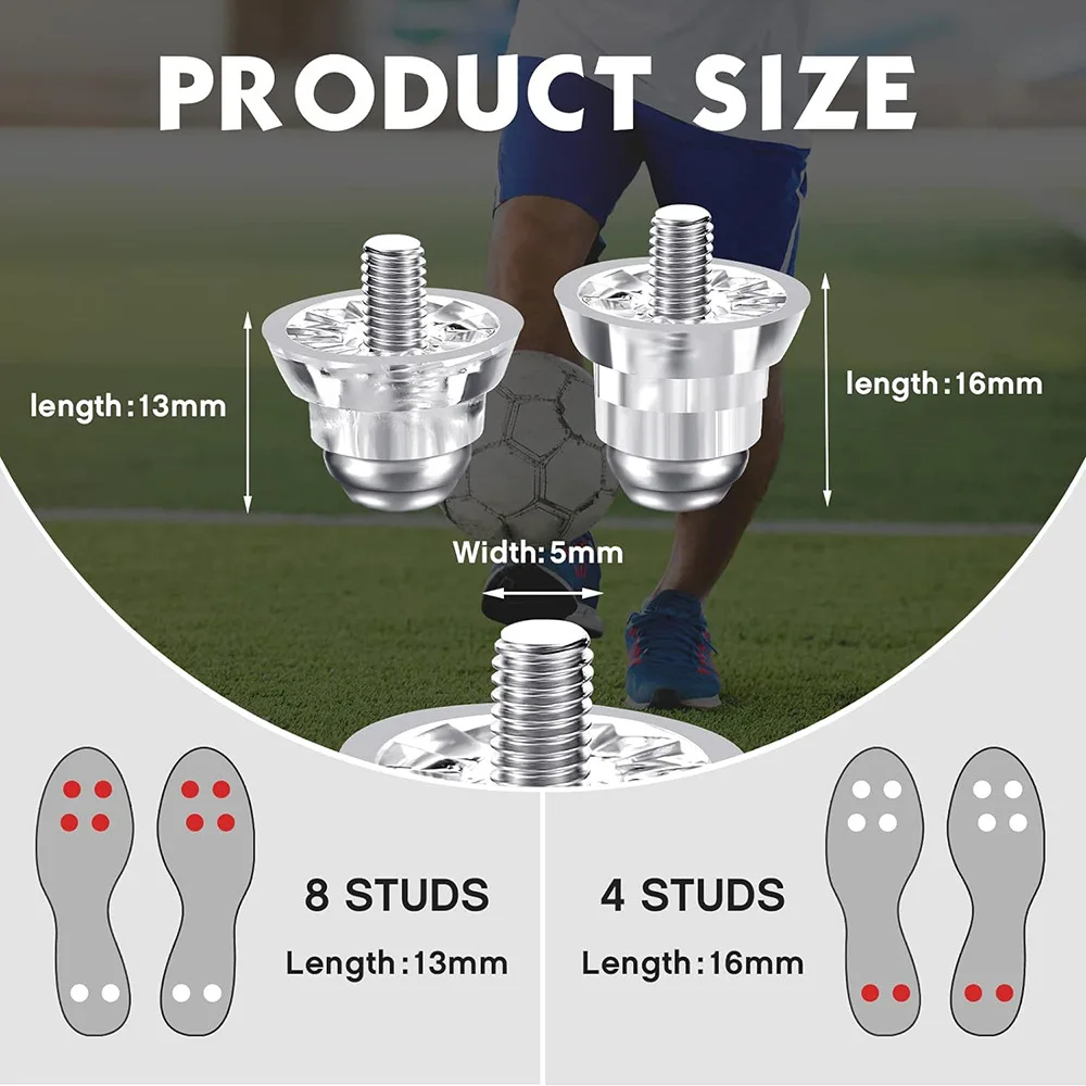 실내 야외 스포츠 훈련용 전문 교체 스파이크, 미끄럼 방지 나사, 5mm 직경 잔디, 12 개