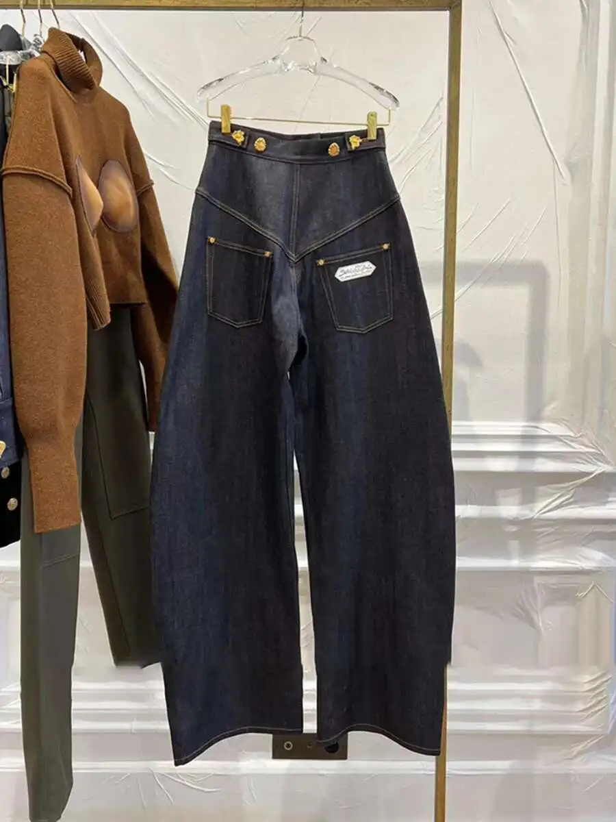 CiCi تقسم زر قطعتين مجموعات للنساء التلبيب كم طويل أعلى عالية الخصر المرقعة جيوب مجموعة بناطيل رجالي أزياء الإناث #6