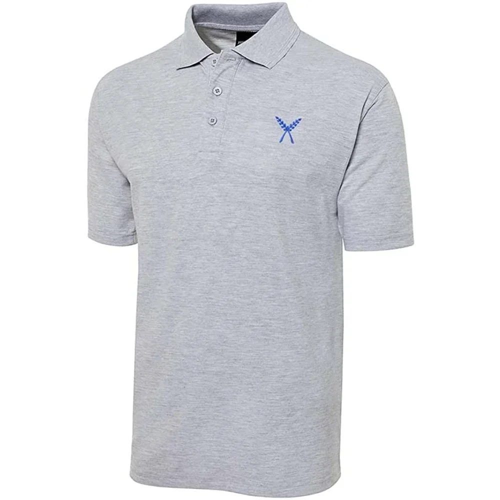 Masonic Crossed Feathers Embroidered Short Sleeve Polo Shirts Classic Embroidery Men's Polo Shirt