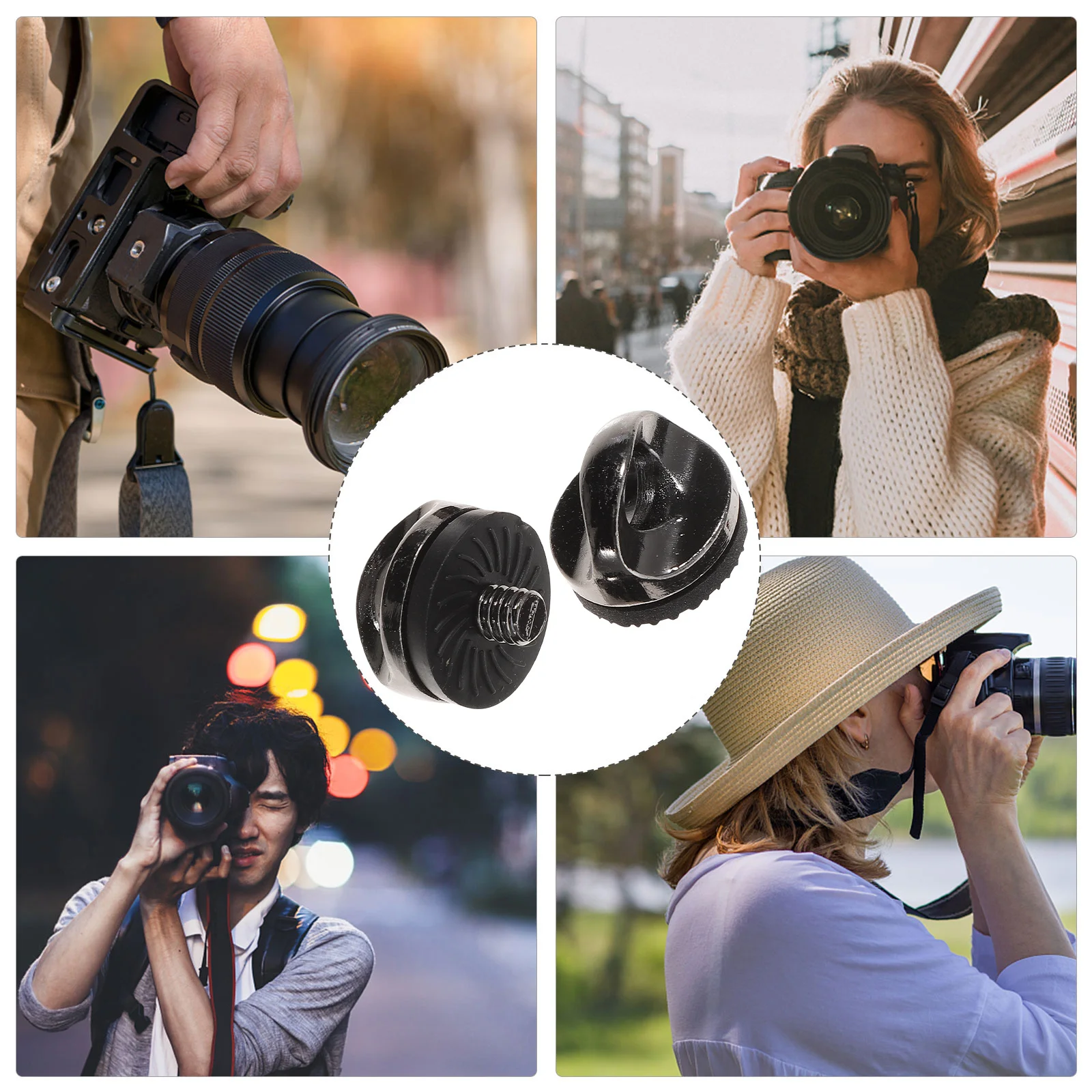 

4Pcs Camera Shoulder Strap Mounting Screw Zinc Alloy High Durability Neck Strap Fixing Screw with Gasket Camera Accessory