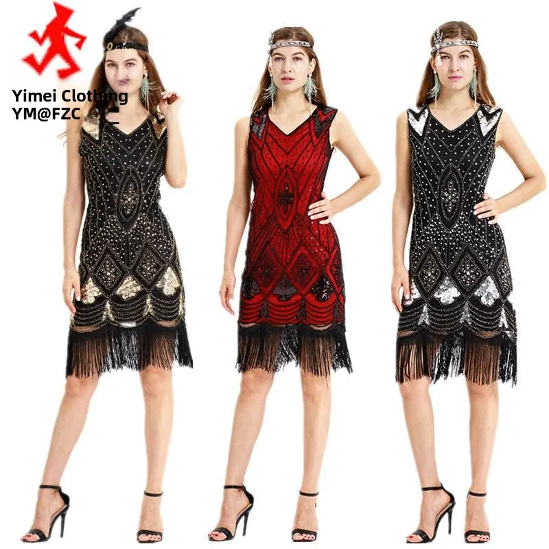 

Evening Dr Pearl Sequin Stage Performance Banquet Gown Ethnic Women's Faion Spring Collection No Brand Registered Trademark