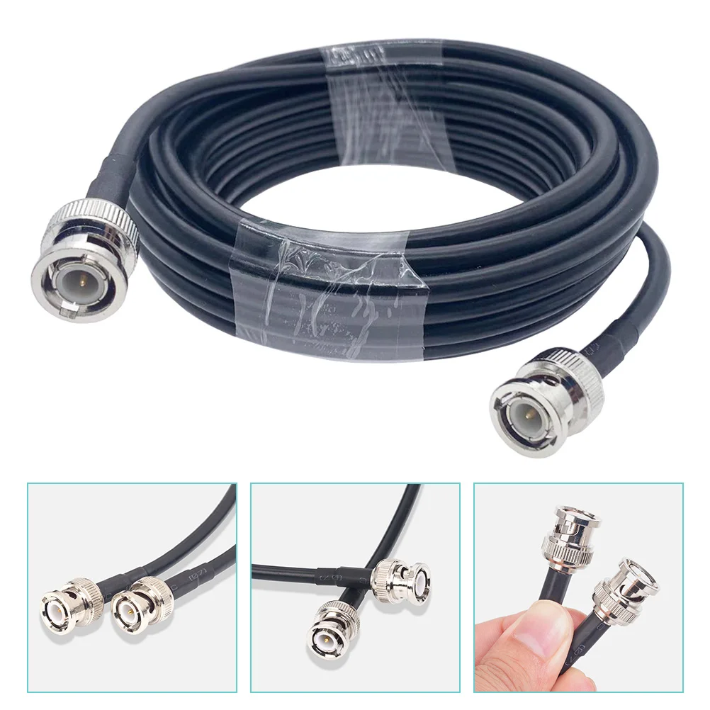 

10m Male to Male Coaxial Cable Rg58 Low Loss Nickel Gold Plated Connector Professional Coax Cable Replacement Reliable 50