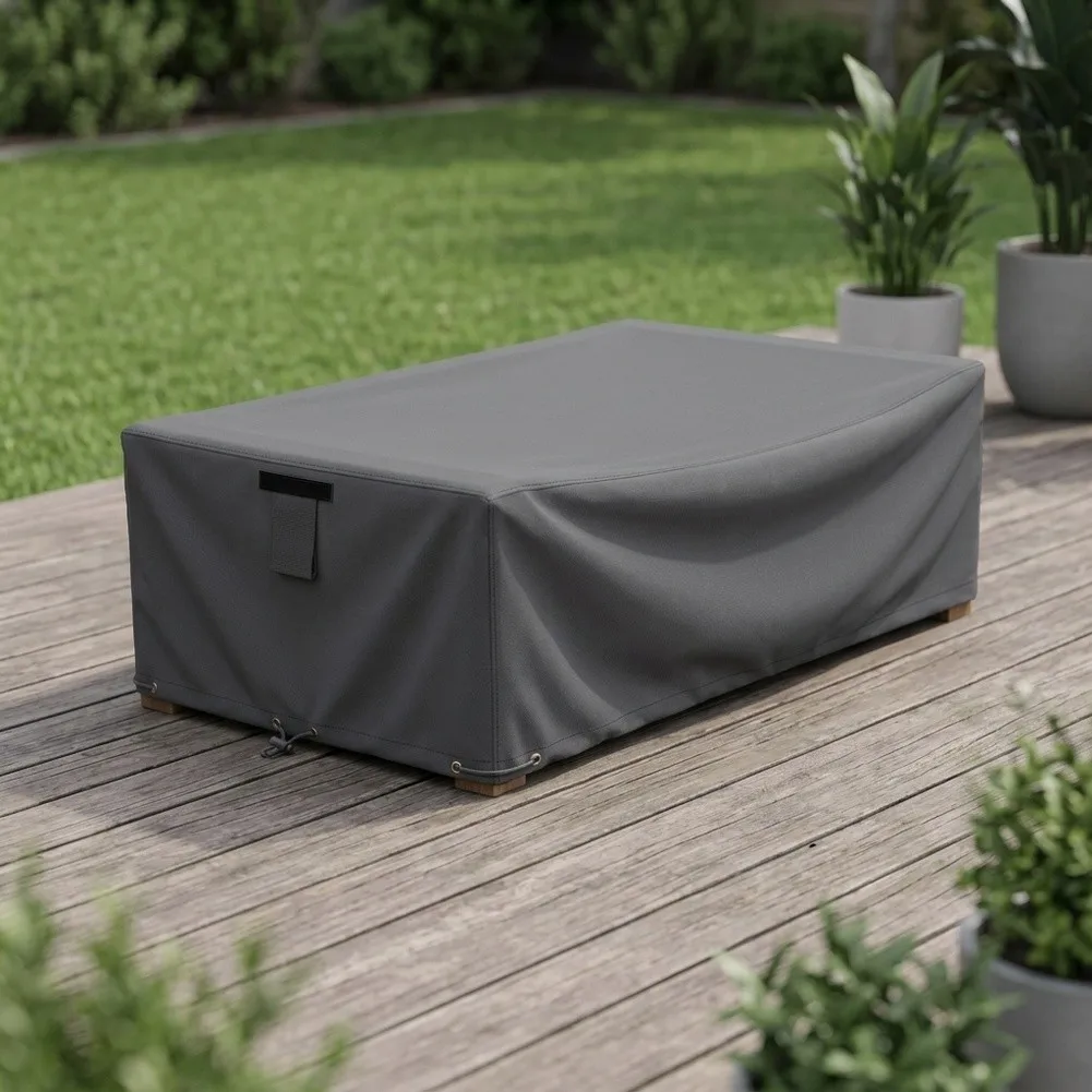 Outdoor Waterproof For Coffee Table Cover with Oxford Fabric Secure Drawstrings Buckles and Ventilation Air Vents