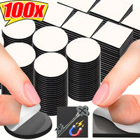 100/50PCS Square Magnetic Sheets Self Adhesive Magnets Soft Magnetic Sheet for Household Refrigerator Office Flexible Stickers