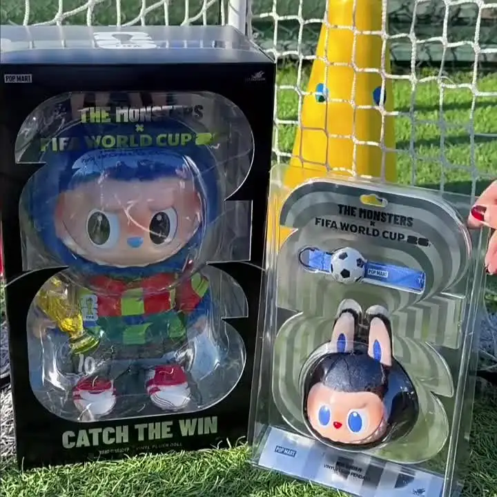 POPMART The Monsters Fifa Catch The Win Vinyl Plush Doll Labubu