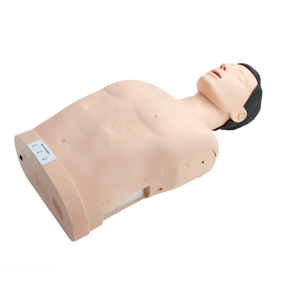 Advanced Electronic Half-Body CPR Training Manikin Professional First Aid Resuscitation Simulator for Medical Teaching Emergency