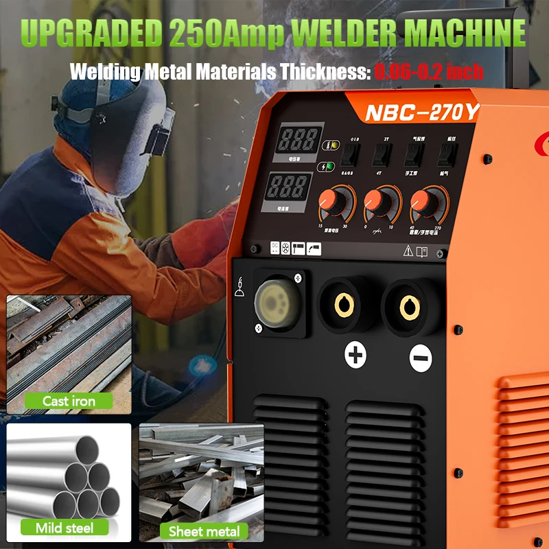 New 25kVA High Power Inverter IGBT MIG Welding Machine 85% Efficiency Heavy Industrial Welder Wire Feeder Stainless Steel