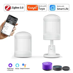 Sensor de movimiento Tuya Zigbee, Detector de presencia infrarrojo PIR, alarma de seguridad para el hogar, detección de cuerpo humano para Smart Life, Alexa y Google