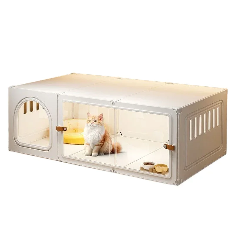 

Cat cage household indoor large free space, one room, one living room and one bathroom, does not occupy