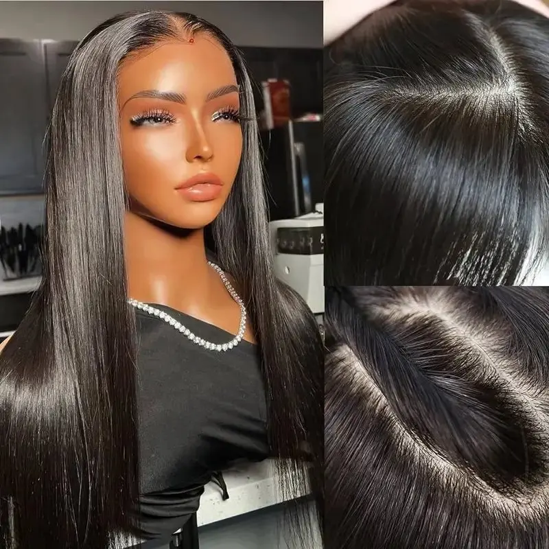 Rosabeauty 13x6 Straight Nature Color Lace Front Wig Human Hair 30 40 Inch Frontal 5X5 Glueless Ready to Wear Wig 250% For Women