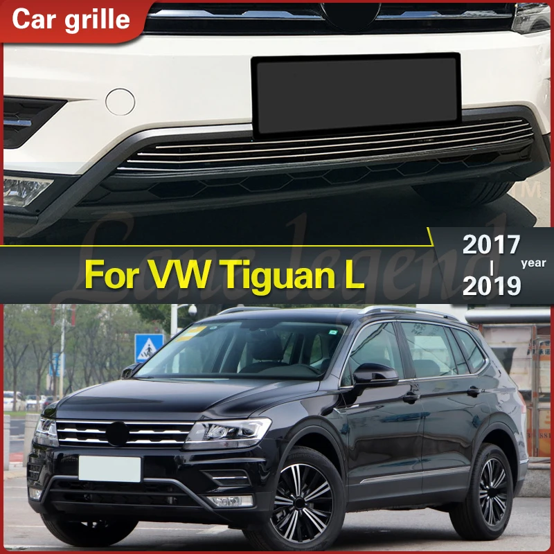 

For Volkswagen Vw Tiguan mk2 2017 2018 2019 L Car Front Racing Grille Around Trim Racing Grills Trim Car Styling Racing Grills