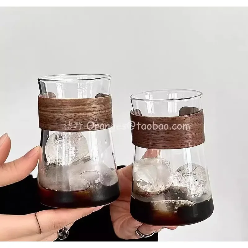 

Insulated Earrings Coffee Cup Creative Ice American Latte Glass Cup Home Insulated Heat-resistant Water Cups Milk Beverage Cups
