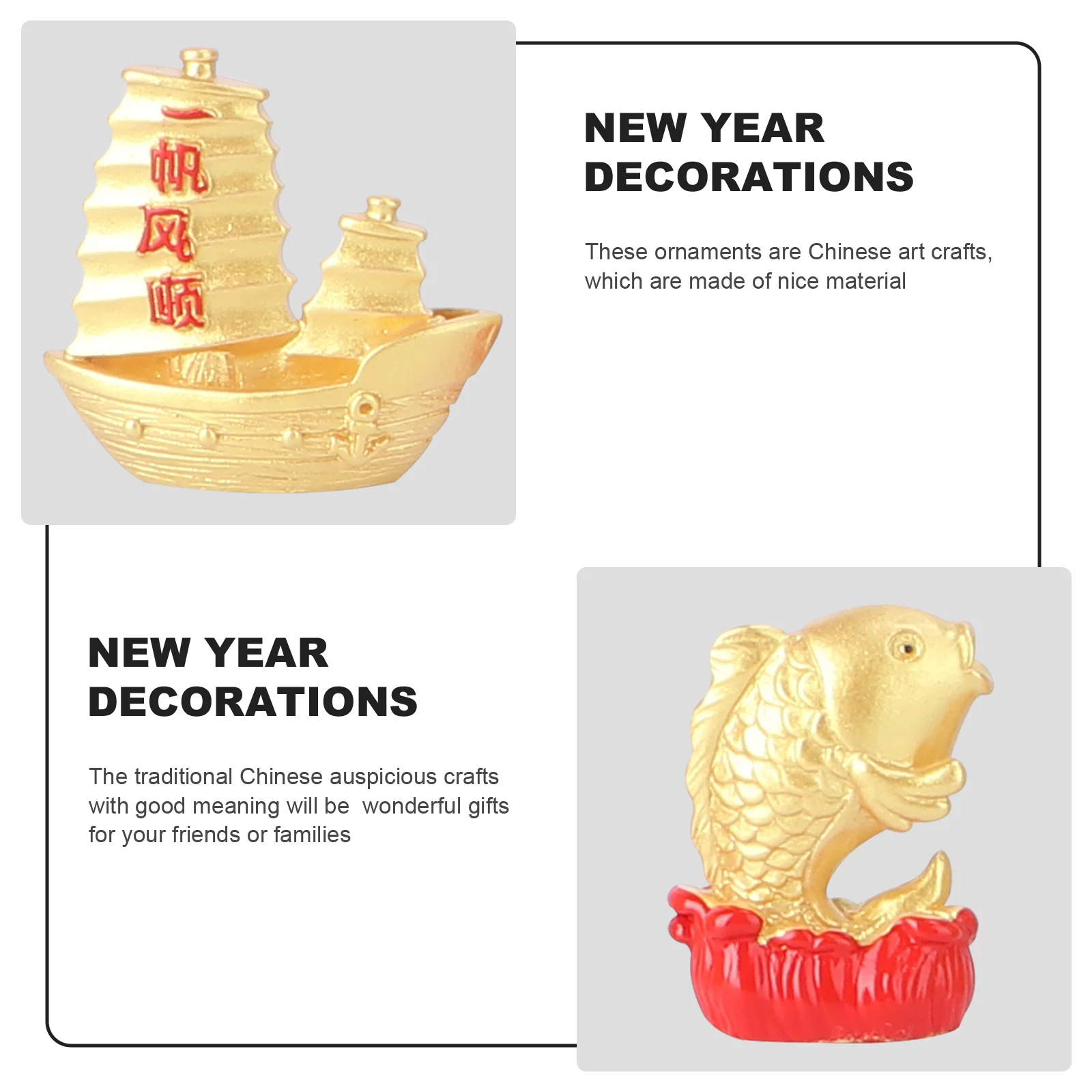 Chinese New Year Decorations Resin Auspicious Tree nament Zodiac Garden Party School Event Layout Gifts