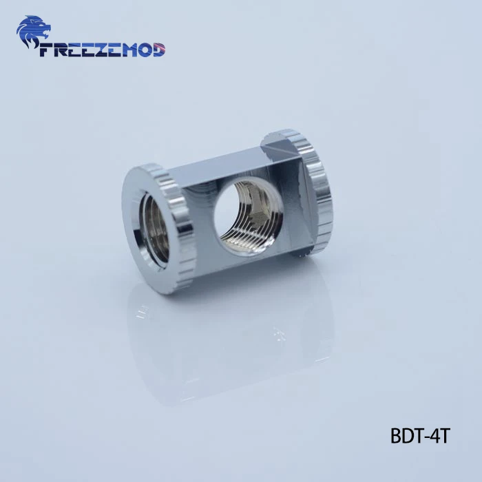 FREEZEMOD G1/4'' Multi-channel 3-way /4-way Internal Thread Rectangular Adapter Computer Pc Water Cooler Brass Fitting / BDT-3T