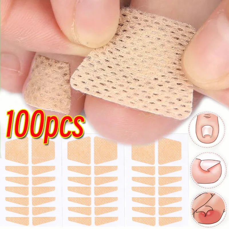 10/100Pcs Nail Treatment Patch Anti Fungal Nail Correction Sticker Ingrown Toenail Care Paronychia Anti Infection Repair Patch
