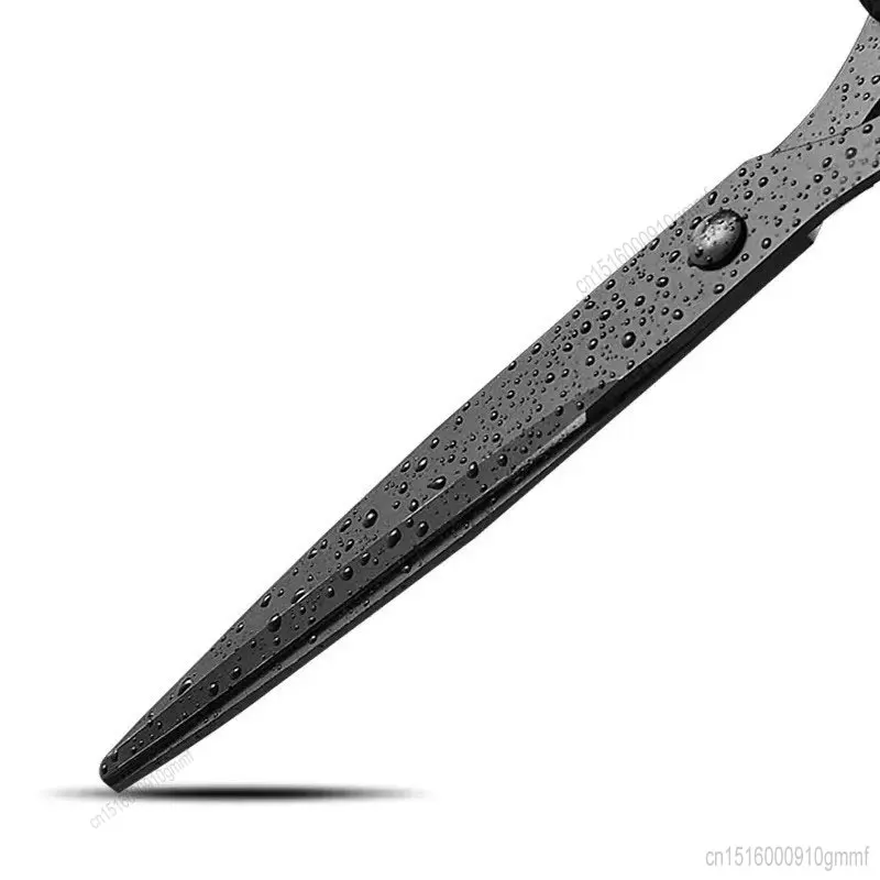 12cm 14cm 16cm 19cm Pure Black Stainless Steel Scissors DIY Paper Craft Art Cutting Tool Office School Stationery Cutter Shears