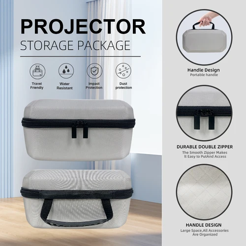 Imagen 2 del producto Bolsa de almacenamiento para proyector Velec, Compatible con HY300 Pro Hifi, funda de transporte portátil impermeable para entretenimiento en el hogar y negocios