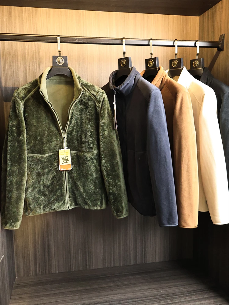 

Мужская куртка с воротником-стойкой Thiened Fce, зимняя теплая верхняя одежда, повседневная куртка-стойка из полиэфирного волокна