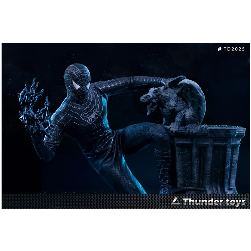 Thunder Toys-Vêtements de saut noirs parasites, modèle de soldat TD2025A 1/6, beurre mobile, faits à la main