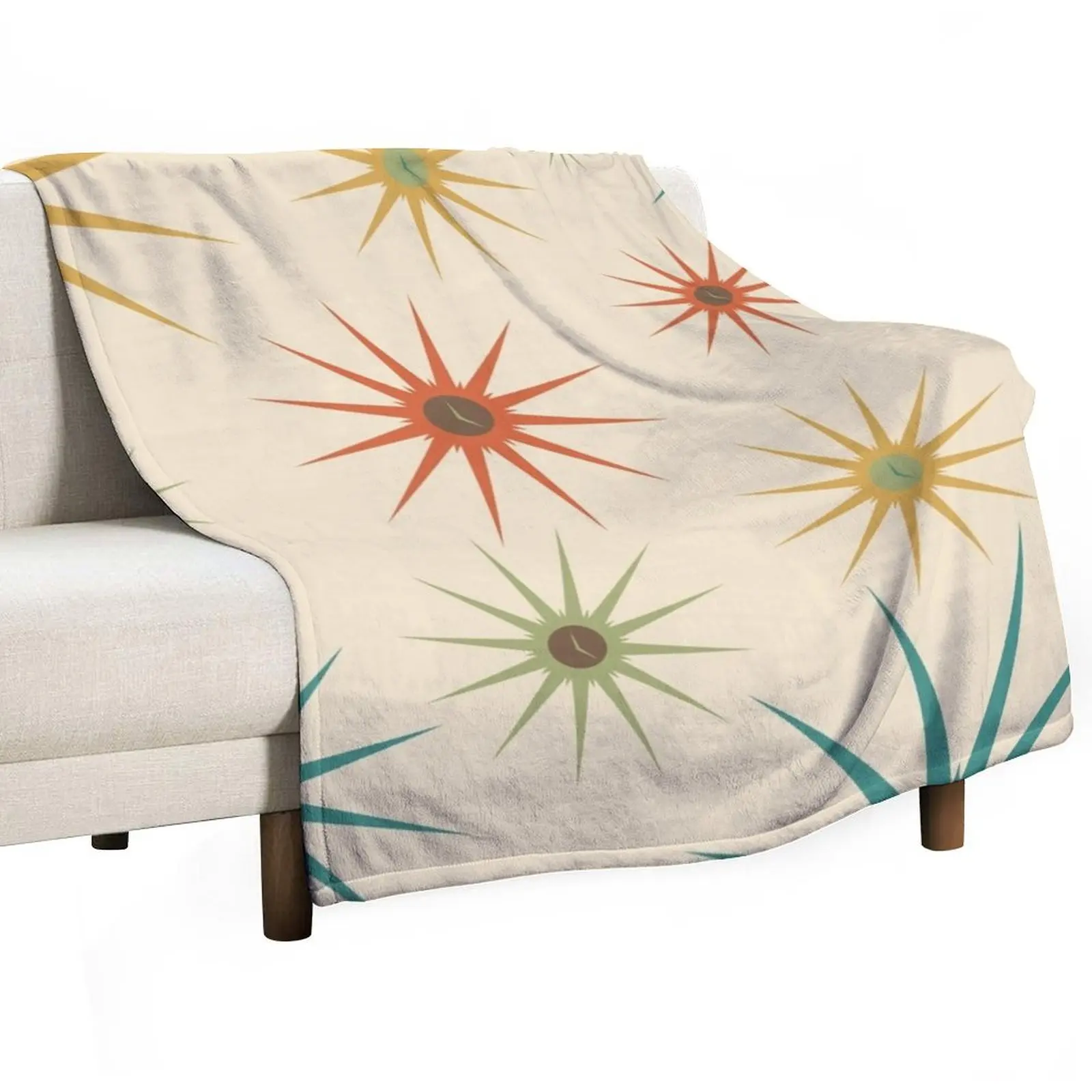 

Cocktail Hour Retro Starburst Clocks by Bobby West Throw Blanket Compact Warm Blanket for Car Road Trip