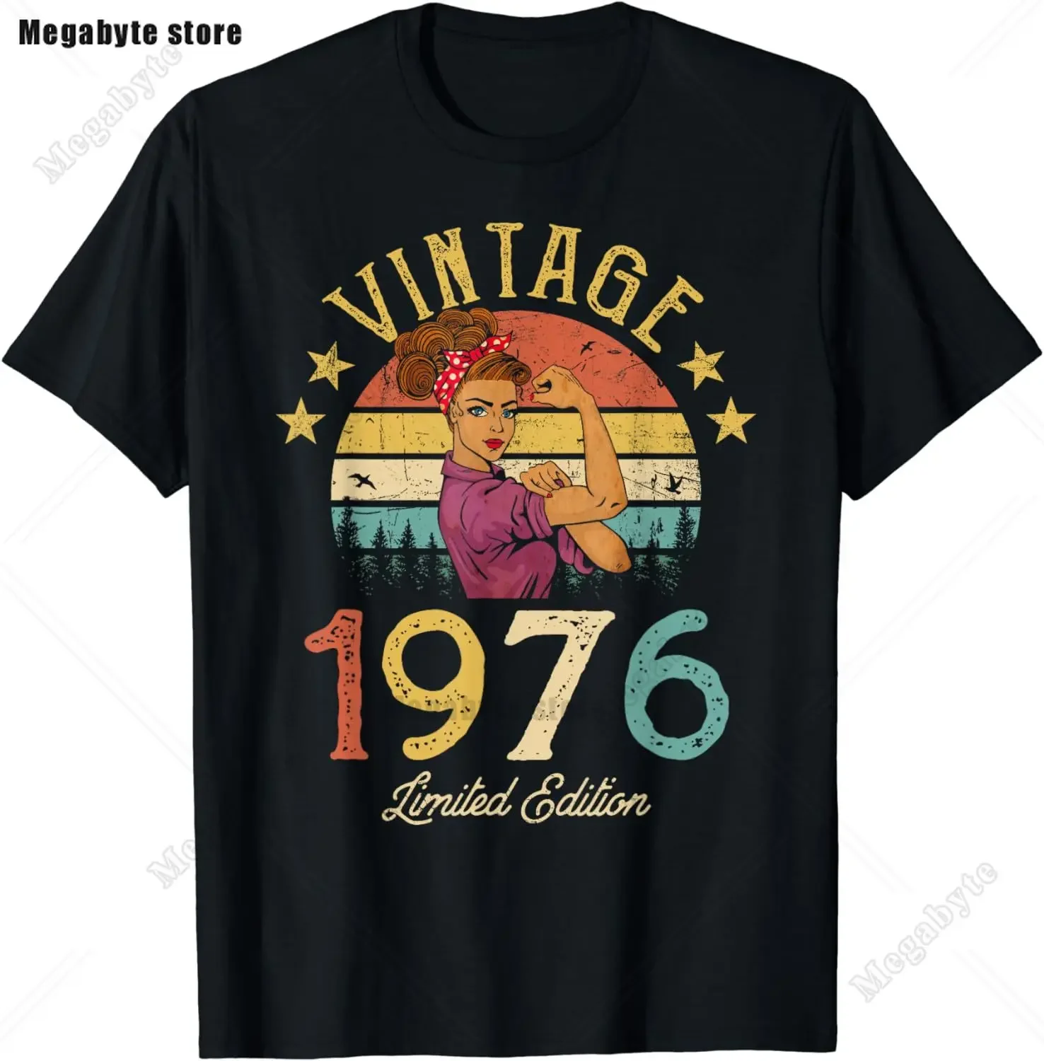 تي شيرت Vintage Legends ولد عام 1976 48th عيد الميلاد 48 سنة للمرأة تي شيرت ملابس الشارع الشهير هدايا بأكمام قصيرة ملابس صيفية